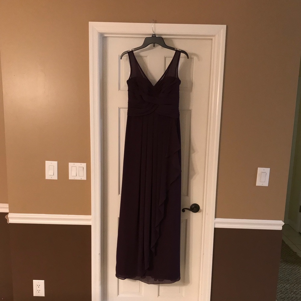 Plum Sheer bridesmaids dress